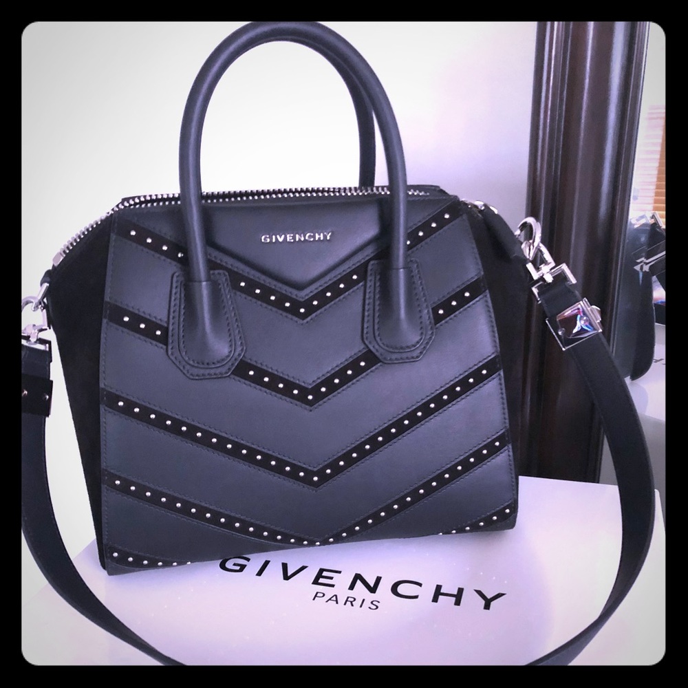 Givenchy Antigona Small Leather & Suede Duffel Bag